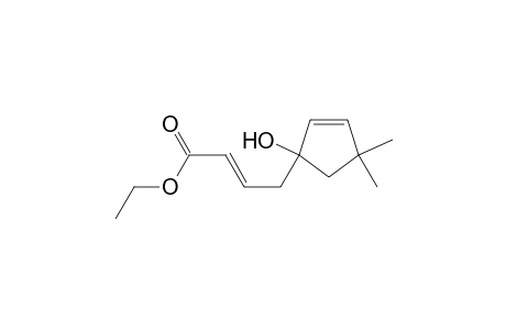 2-Butenoic acid, 4-(1-hydroxy-4,4-dimethyl-2-cyclopenten-1-yl)-, ethyl ester, (E)-
