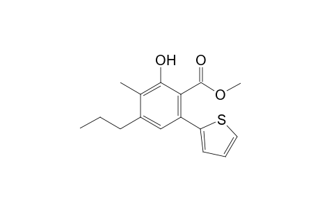 Methyl 2-hydroxy-3-methyl-4-propyl-6-(2'-thienyl)-benzoate