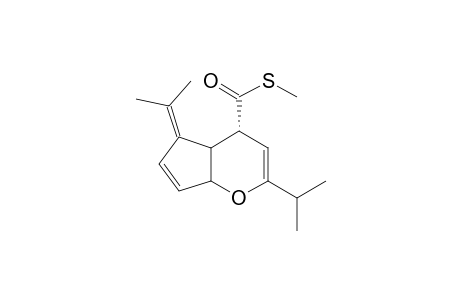 7-Isopropylidene-5-.alpha.(-methylthio)acetyl-3-isopropyl-2-oxabicyclo[4.3.0]nona-3,8-diene