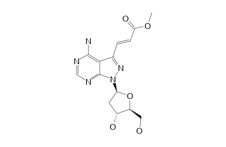 4-AMINO-1-(2-DEOXY-BETA-D-ERYTHRO-PENTOFURANOSYL)-3-[2-(METHOXYCARBONYL)-ETHENYL]-1-H-PYRAZOLO-[3.4-D]-PYRIMIDINE