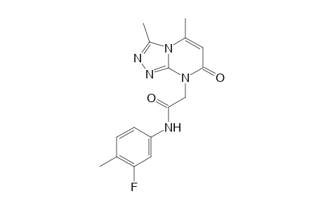 [1,2,4]Triazolo[4,3-a]pyrimidine-8-acetamide, N-(3-fluoro-4-methylphenyl)-7,8-dihydro-3,5-dimethyl-7-oxo-