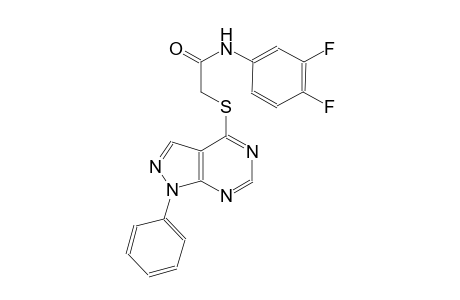 N-(3,4-difluorophenyl)-2-[(1-phenyl-1H-pyrazolo[3,4-d]pyrimidin-4-yl)sulfanyl]acetamide