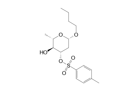 n-Butyl 2,6-Dideoxy.-3-O-(p-toluenesufonyl)-.beta.,DL-arabino-hexopyranoside