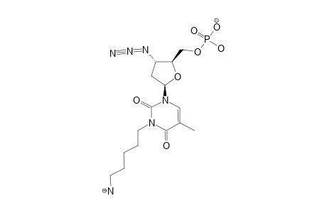 3'-AZIDO-3'-DEOXY-5'-O-(DIHYDROXYPHOSPHORYL)-N(3)-[1-(5-AMINOPENTYL)]-THYMIDINE