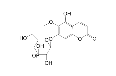 5-Hydroxy-6-methoxy-7-o-.beta.-D-glucosyl - coumarin