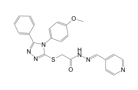 2-{[4-(4-methoxyphenyl)-5-phenyl-4H-1,2,4-triazol-3-yl]sulfanyl}-N'-[(E)-4-pyridinylmethylidene]acetohydrazide