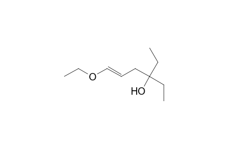 (E)-1-Ethoxy-4-ethyl-1-hexen-4-ol