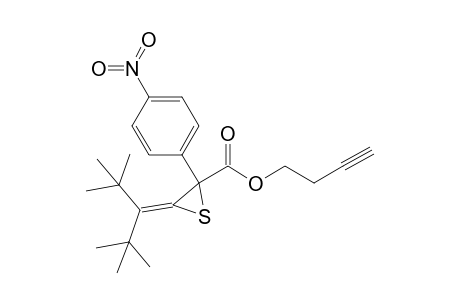 3-Butynyl 3-(di-t-butylmethylene)-2-(p-nitrophenyl)thiirane-2-carboxylate
