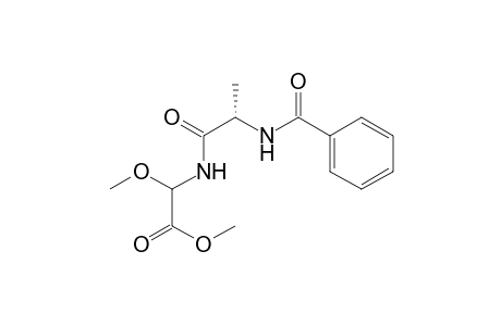 Methyl 2-(N-benzoylalanyl)amino-2-methoxyacetate