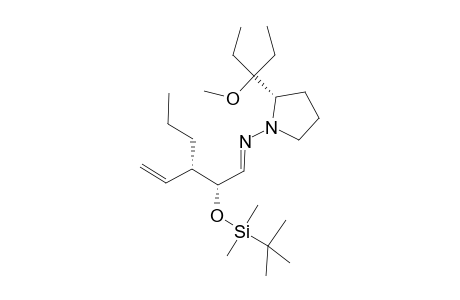 (2S,2'R,3'S)-1-(2'-tert-Butyldimethylsilyloxy-3'-propyl-1'-pent-4'-enylideneamino)-2-(1-ethyl-1-methoxypropyl)pyrrolidine