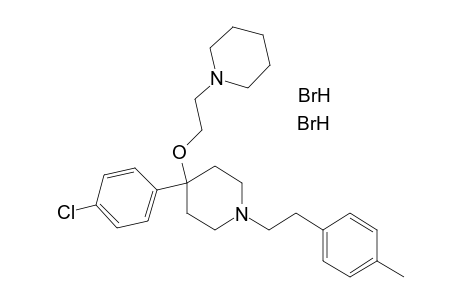 4-(p-CHLOROPHENYL)-1-(p-METHYLPHENETHYL)-4-(2-PIPERIDINOETHOXY)PIPERIDINE, DIHYDROBROMIDE