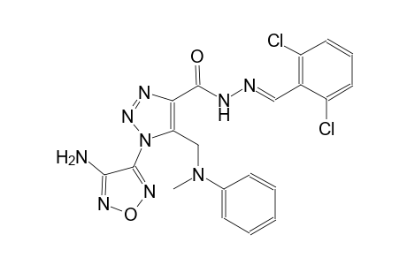 1-(4-amino-1,2,5-oxadiazol-3-yl)-N'-[(E)-(2,6-dichlorophenyl)methylidene]-5-[(methylanilino)methyl]-1H-1,2,3-triazole-4-carbohydrazide