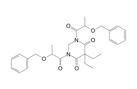 1,3-bis[2-(benzyloxy)propionyl]-5,5-diethyldihydro-4,6(1H,5H)pyrimidinedione
