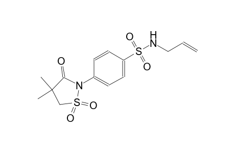 benzenesulfonamide, 4-(4,4-dimethyl-1,1-dioxido-3-oxo-2-isothiazolidinyl)-N-(2-propenyl)-