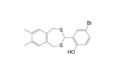 4-Bromo-2-(7,8-dimethyl-1,5-dihydro-2,4-benzodithiepin-3-yl)phenol