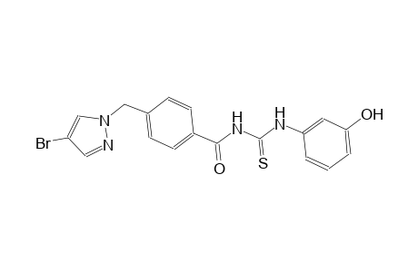 N-{4-[(4-bromo-1H-pyrazol-1-yl)methyl]benzoyl}-N'-(3-hydroxyphenyl)thiourea
