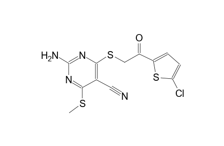 2-amino-4-{[2-(5-chloro-2-thienyl)-2-oxoethyl]sulfanyl}-6-(methylsulfanyl)-5-pyrimidinecarbonitrile