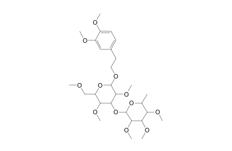 2-(3,4-Dimethoxyphenyl)ethyl 2,3,4-tri-o-methyl-.alpha.-(l)-rhamnopyranosyl(1.rar.3)-2,4,6-tri-o-methyl-.beta.-(d)-glucopyranoside