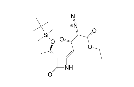 Ethyl 4-{3'-[1"-(t-butyl)dimethylsilyloxy)ethyl]-4'-oxoazetidin-2'-ylidene}-2-diazo-3-oxobutyrate