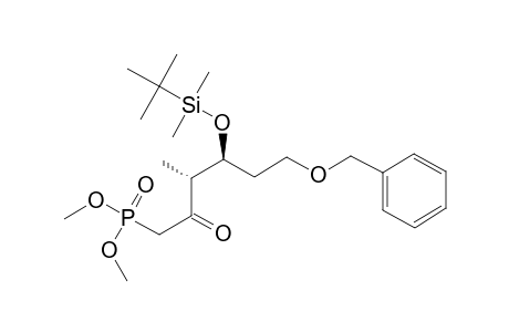 (-)-DIMETHYL-(3R,4S)-6-(BENZYLOXY)-4-(TERT.-BUTYLDIMETHYLSILYLOXY)-3-METHYL-2-OXOHEXYL-PHOSPHONATE