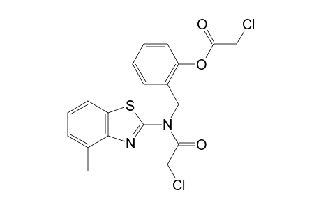 2-{[(Chloroacetyl)(4-methyl-1,3-benzothiazol-2-yl)amino]methyl}phenyl chloroacetate