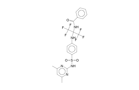 N1-(4,6-Dimethyl-2-pyrimidinyl)-N4-[1-benzamido-2,2,2-trifluoro-1-(trifluoromethyl)ethyl]sulfanilamide