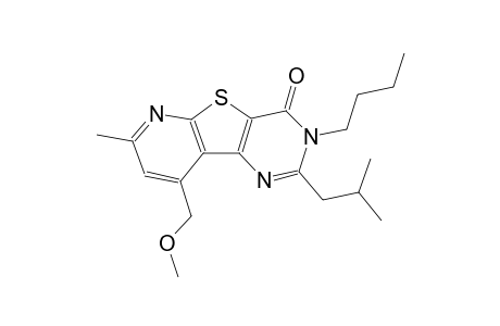pyrido[3',2':4,5]thieno[3,2-d]pyrimidin-4(3H)-one, 3-butyl-9-(methoxymethyl)-7-methyl-2-(2-methylpropyl)-