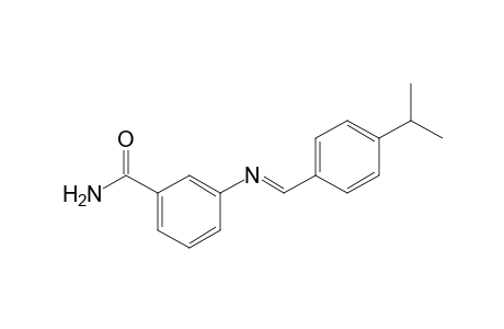3-([(E)-(4-Isopropylphenyl)methylidene]amino)benzamide