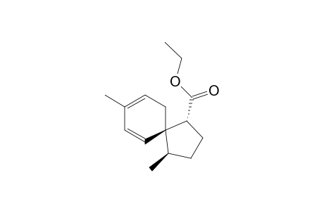 Spiro[4.5]deca-6,8-diene-1-carboxylic acid, 4,8-dimethyl-, ethyl ester, (1.alpha.,4.beta.,5.beta.)-(.+-.)-