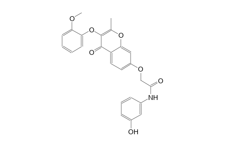 acetamide, N-(3-hydroxyphenyl)-2-[[3-(2-methoxyphenoxy)-2-methyl-4-oxo-4H-1-benzopyran-7-yl]oxy]-