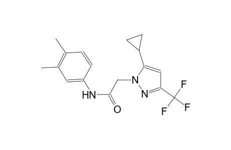2-[5-cyclopropyl-3-(trifluoromethyl)-1H-pyrazol-1-yl]-N-(3,4-dimethylphenyl)acetamide