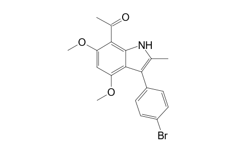 7-(3-(4-Bromophenyl)-4,6-dimethoxy-2-methylindolyl)ethanone