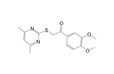 ethanone, 1-(3,4-dimethoxyphenyl)-2-[(4,6-dimethyl-2-pyrimidinyl)thio]-