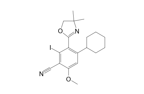 4-Cyclohexyl-3-(4,4-dimethyl-4,5-dihydrooxazol-2-yl)-2-iodo-6-methoxybenzonitrile