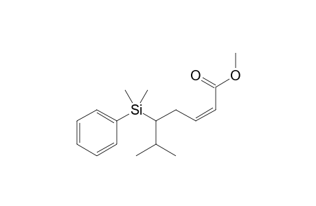 (Z)-5-[dimethyl(phenyl)silyl]-6-methyl-2-heptenoic acid methyl ester