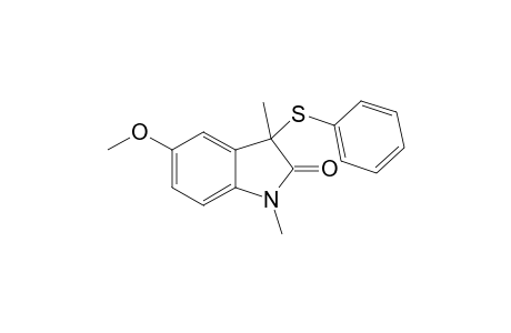 5-Methoxy-1, 3-dimethyl-3-(phenylthio)indolin-2-one