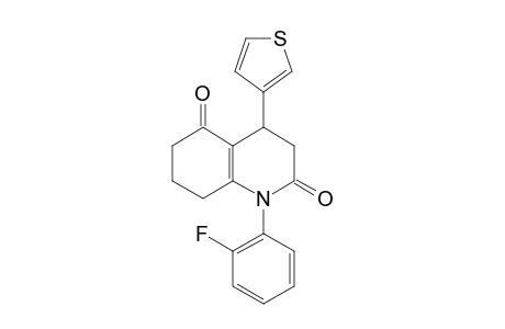 1-(2-fluorophenyl)-4-(3-thienyl)-4,6,7,8-tetrahydro-3H-quinoline-2,5-dione