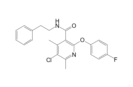 5-Chloro-2-(4-fluorophenoxy)-4,6-dimethyl-N-phenethyl-nicotinamide