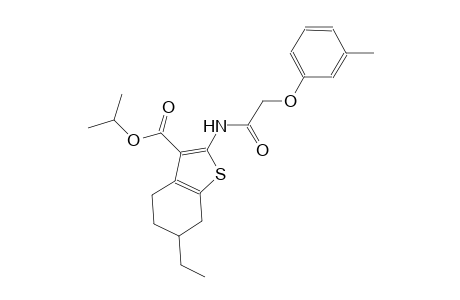 isopropyl 6-ethyl-2-{[(3-methylphenoxy)acetyl]amino}-4,5,6,7-tetrahydro-1-benzothiophene-3-carboxylate