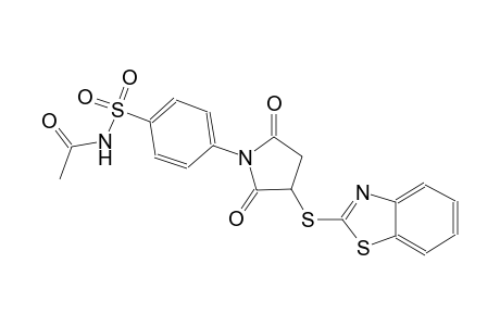 N-acetyl-4-[3-(1,3-benzothiazol-2-ylsulfanyl)-2,5-dioxo-1-pyrrolidinyl]benzenesulfonamide