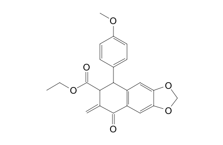 Ethyl 2-methylene-6,7-methylenedioxy-1-oxo-4-(4-methoxyphenyl)-1,2,3,4-tetrahydronaphthalene-3-carboxylate
