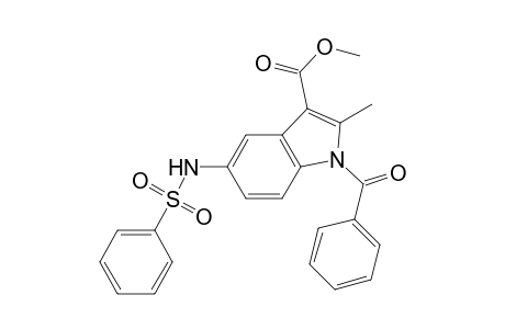 N-(phenylsulfonyl)-5-amino-1-benzoyl-2-methylindole-3-carboxylic acid methyl ester
