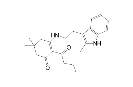 2-Butanoyl-5,5-dimethyl-3-[2-(2-methyl-1H-indol-3-yl)ethylamino]cyclohex-2-en-1-one