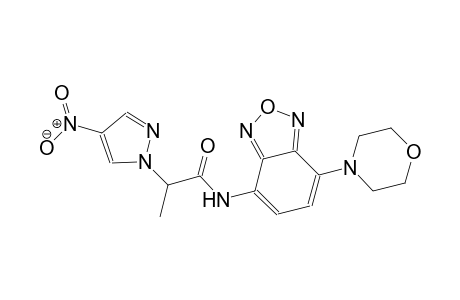 N-[7-(4-morpholinyl)-2,1,3-benzoxadiazol-4-yl]-2-(4-nitro-1H-pyrazol-1-yl)propanamide