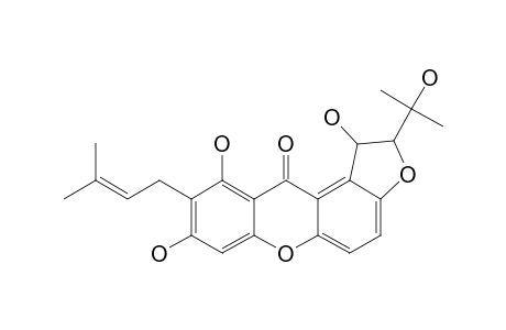 1,2-DIHYDRO-1,8,10-TRIHYDROXY-2-(2-HYDROXYPROPAN-2-YL)-9-(3-METHYLBUT-2-ENYL)-FURO-[3,2-A]-XANTHEN-11-ONE