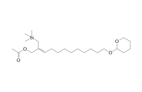 12-(Tetrahydropyran-2-yloxy)-2-(trimethylsilylmethyl)dodec-2-enyl Acetate