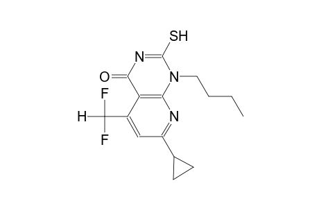 pyrido[2,3-d]pyrimidin-4(1H)-one, 1-butyl-7-cyclopropyl-5-(difluoromethyl)-2-mercapto-