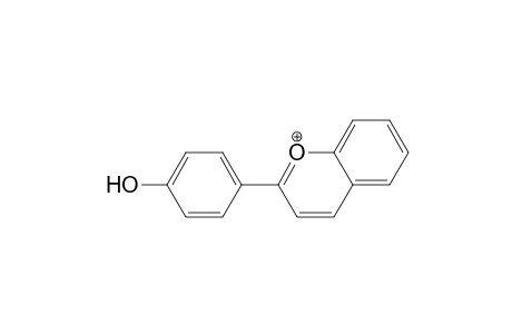 4-(1-benzopyrylium-2-yl)phenol