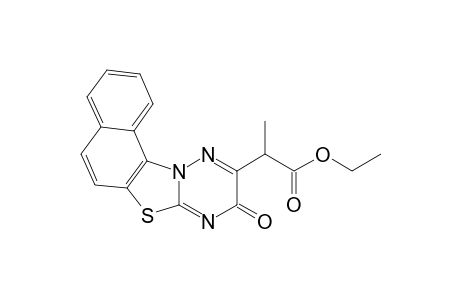 Ethyl .alpha.-methyl-3-oxo-3H-naphtho[1',2' : 4,5]thiazolo[3,2-b]-[1,2,4]-triazin-2-acetate