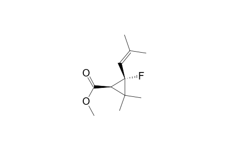Cyclopropanecarboxylic acid, 2-fluoro-3,3-dimethyl-2-(2-methyl-1-propenyl)-, methyl ester, cis-(.+-.)-